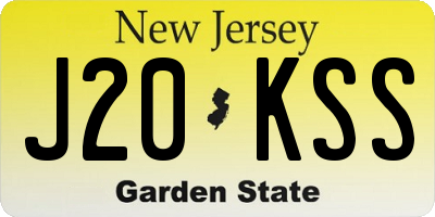 NJ license plate J20KSS