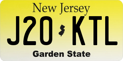 NJ license plate J20KTL