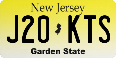 NJ license plate J20KTS