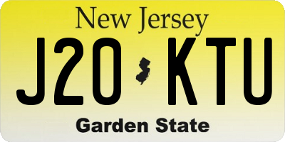 NJ license plate J20KTU