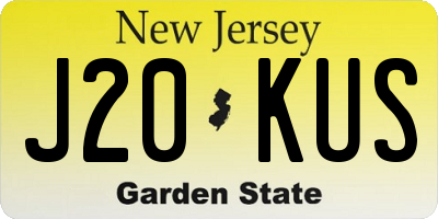 NJ license plate J20KUS