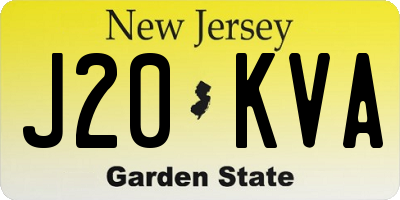 NJ license plate J20KVA