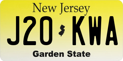 NJ license plate J20KWA