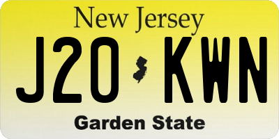 NJ license plate J20KWN