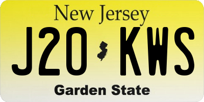 NJ license plate J20KWS