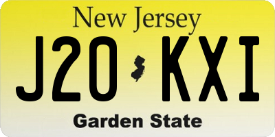NJ license plate J20KXI