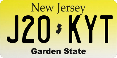 NJ license plate J20KYT
