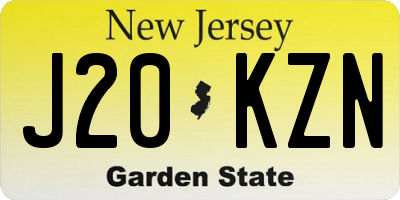 NJ license plate J20KZN