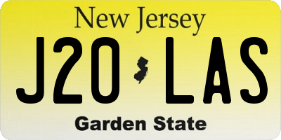 NJ license plate J20LAS