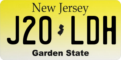 NJ license plate J20LDH