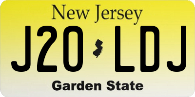NJ license plate J20LDJ