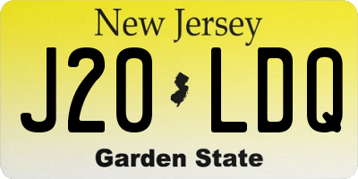 NJ license plate J20LDQ