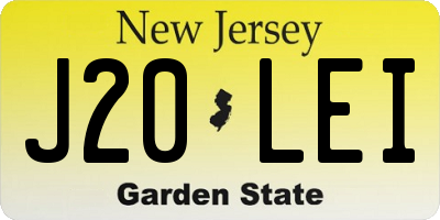 NJ license plate J20LEI