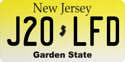 NJ license plate J20LFD