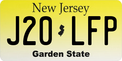 NJ license plate J20LFP