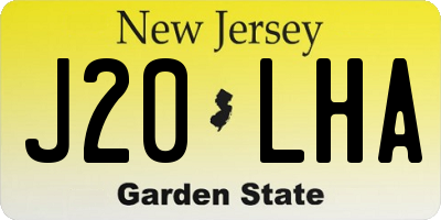 NJ license plate J20LHA