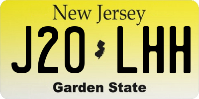 NJ license plate J20LHH