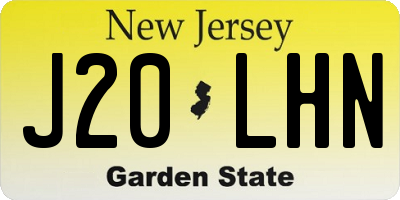 NJ license plate J20LHN
