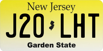 NJ license plate J20LHT