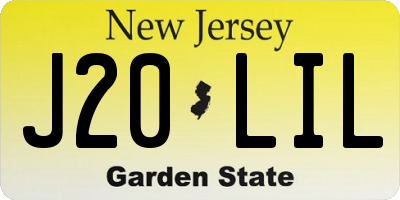 NJ license plate J20LIL