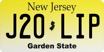 NJ license plate J20LIP