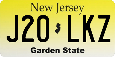 NJ license plate J20LKZ