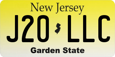 NJ license plate J20LLC