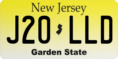 NJ license plate J20LLD