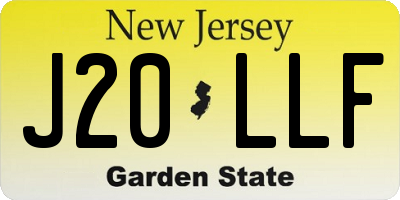 NJ license plate J20LLF