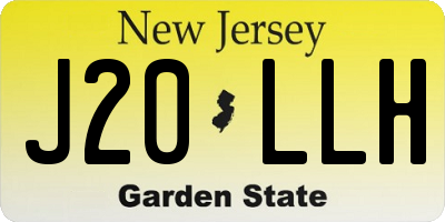 NJ license plate J20LLH
