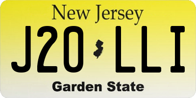 NJ license plate J20LLI