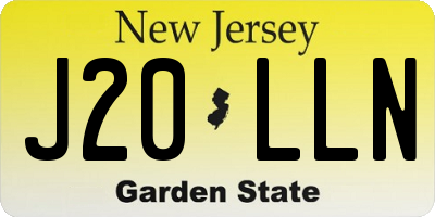 NJ license plate J20LLN