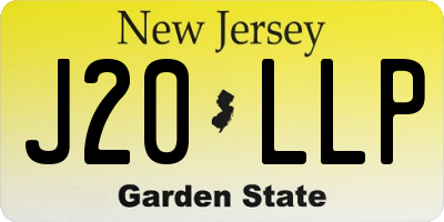 NJ license plate J20LLP