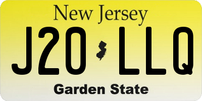 NJ license plate J20LLQ