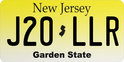 NJ license plate J20LLR