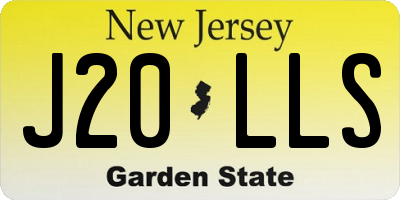 NJ license plate J20LLS
