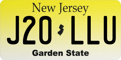 NJ license plate J20LLU