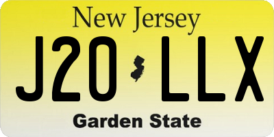 NJ license plate J20LLX