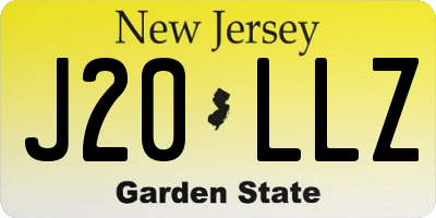 NJ license plate J20LLZ