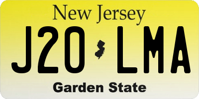 NJ license plate J20LMA