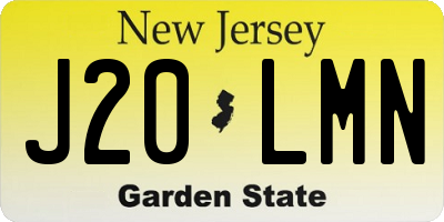 NJ license plate J20LMN