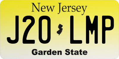 NJ license plate J20LMP