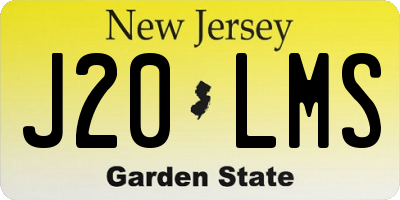 NJ license plate J20LMS