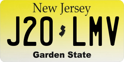 NJ license plate J20LMV