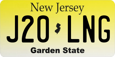 NJ license plate J20LNG