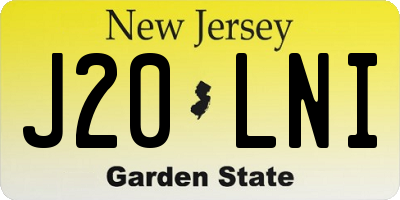 NJ license plate J20LNI