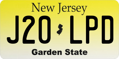 NJ license plate J20LPD