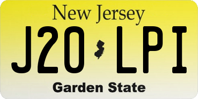 NJ license plate J20LPI