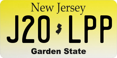 NJ license plate J20LPP