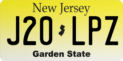 NJ license plate J20LPZ